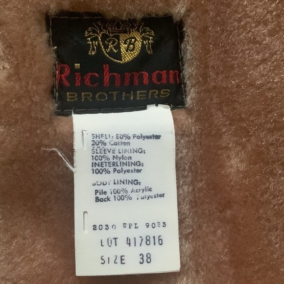 Richman Brothers Fur Lined Trench Coat - Picture 6 of 7